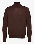 100% merino wool sweater - DARK BROWN