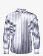 Slim fit striped cotton shirt - WHITE