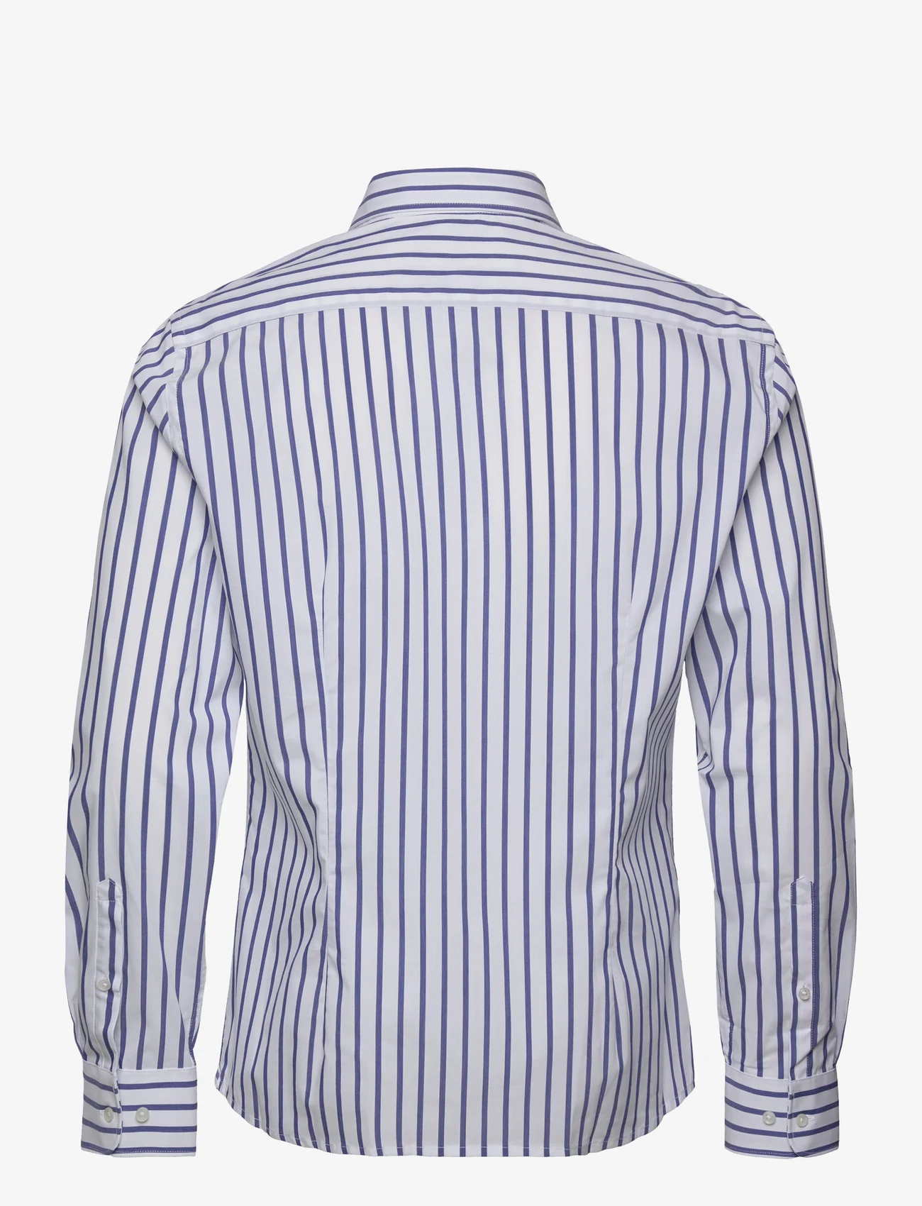 Mango - Slim fit striped cotton shirt - penskjorter - white - 1