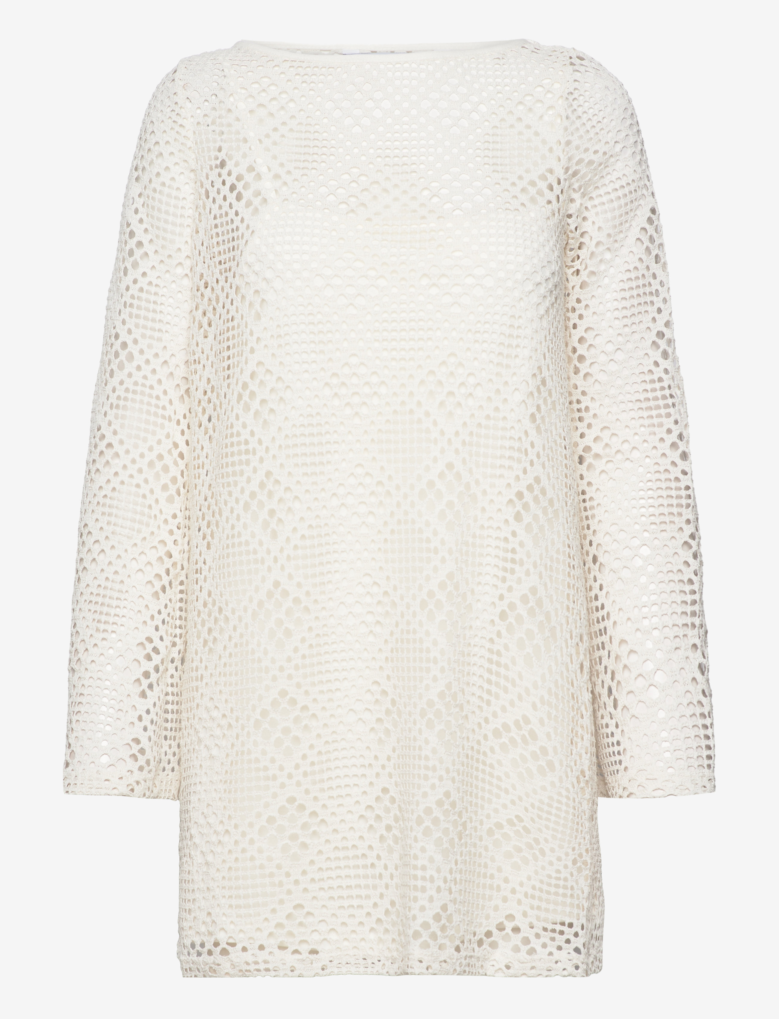 MANGO Geometric-Pattern Openwork Kleid Cream - XS - Damen