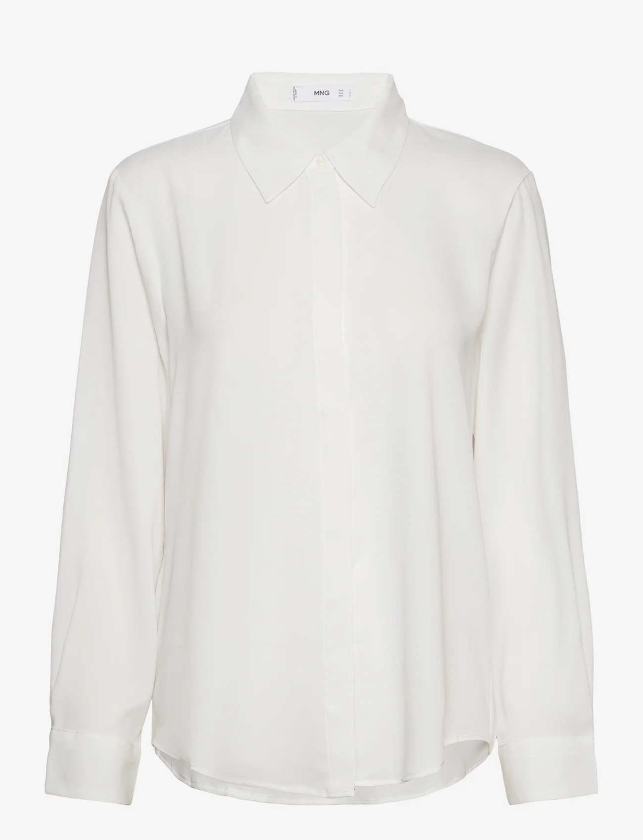 Mango - Buttoned flowy shirt - langermede skjorter - offwhite - 0