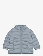 Side-zip quilted coat - LT-PASTEL BLUE