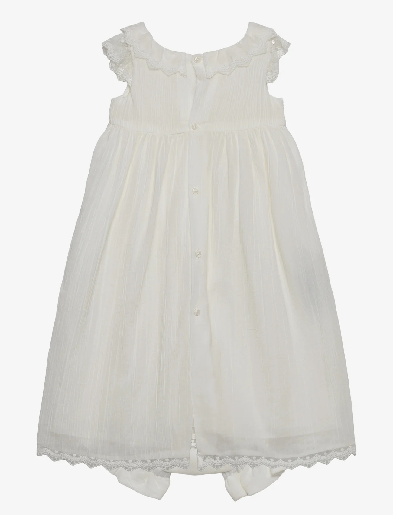 Mango - Skirt with embroidered details and frog - Ärmlösa babyklänningar - natural white - 1