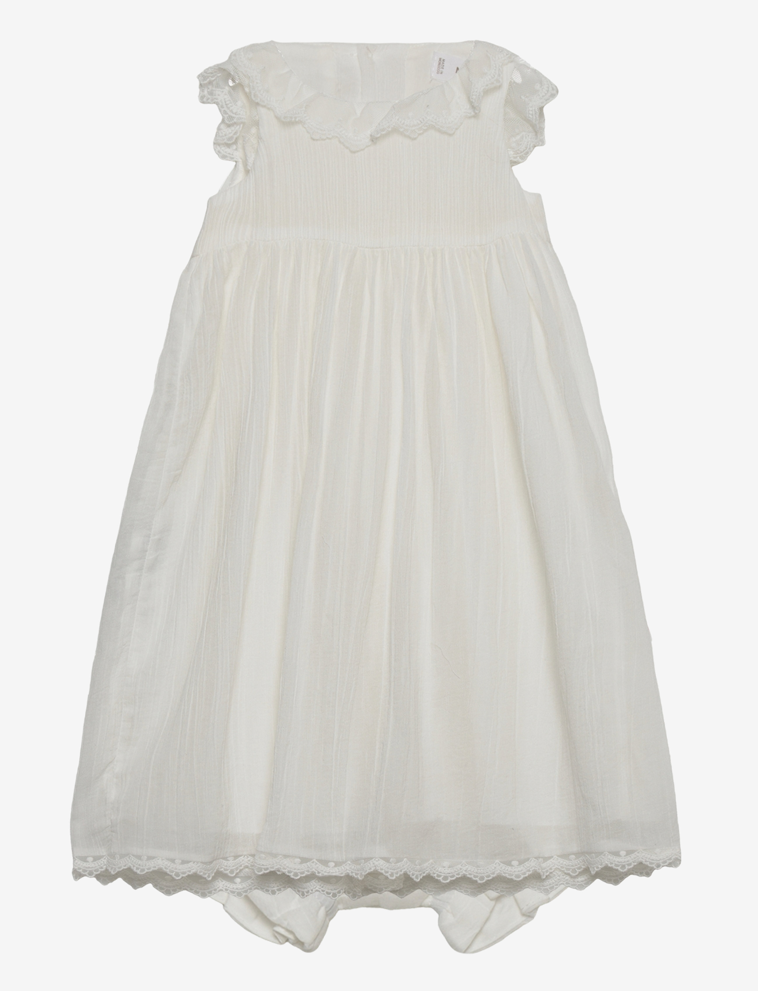 Mango Skirt with embroidered details and frog - Kleider - NATURAL WHITE / white