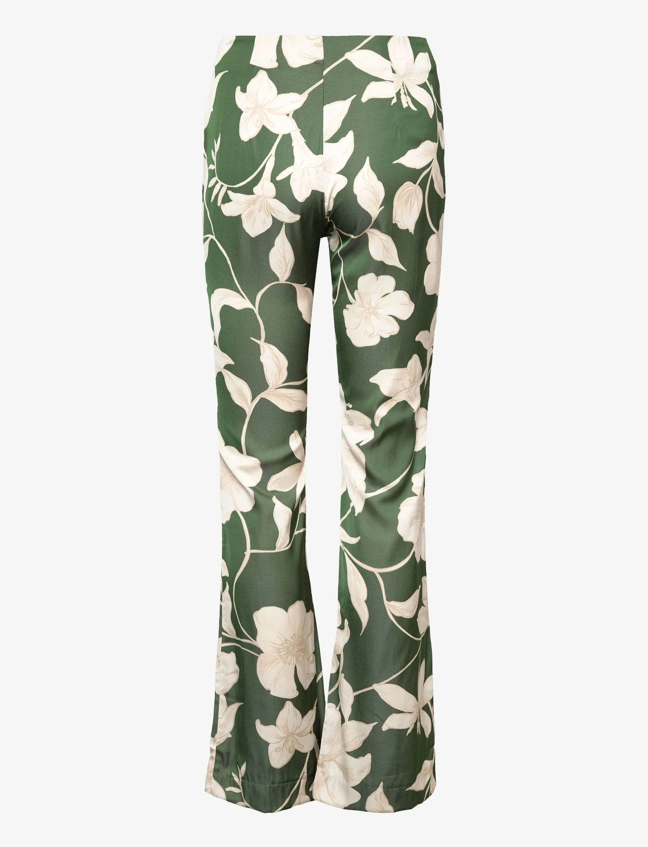 Mango - Flared floral-print trousers - festklær til outlet-priser - green - 1