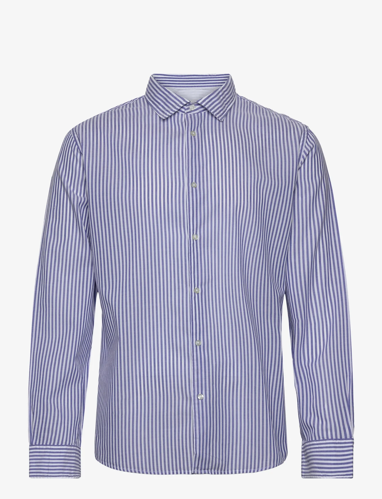 Mango - 100% cotton slim fit shirt - muodolliset kauluspaidat - navy - 0