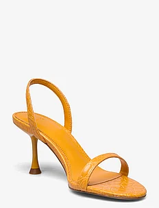 Heel croc-effect sandals, Mango