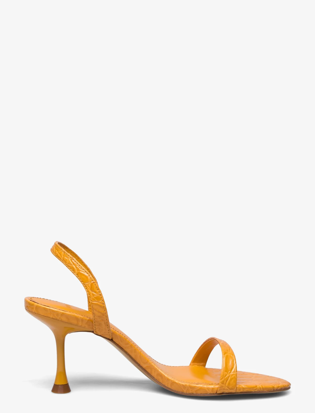 Mango - Heel croc-effect sandals - medium yellow - 1