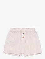 Cotton striped shorts - WHITE