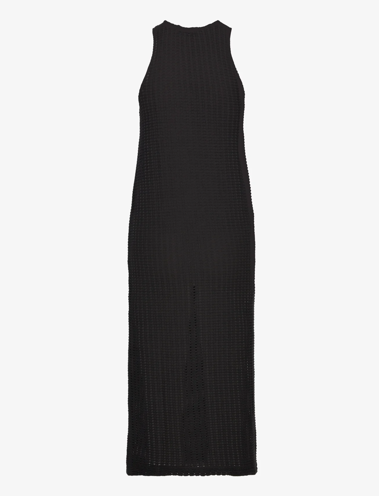 Mango - Knit openwork sweater - strikkede kjoler - black - 1