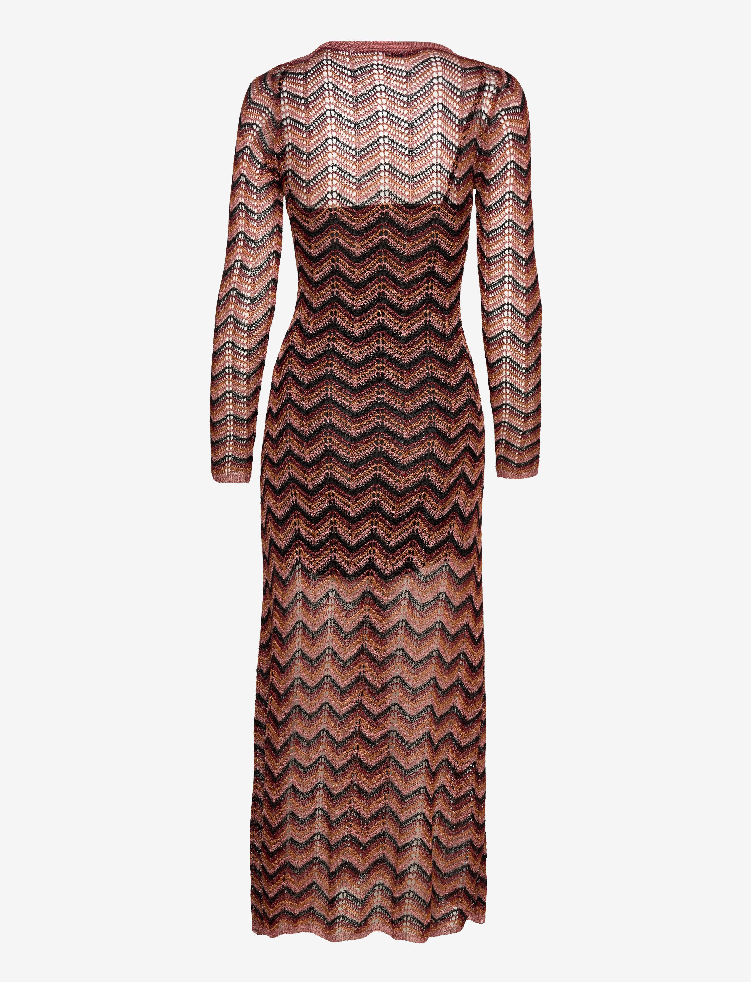 Mango - Lurex knitted dress - stickade klänningar - medium orange - 1