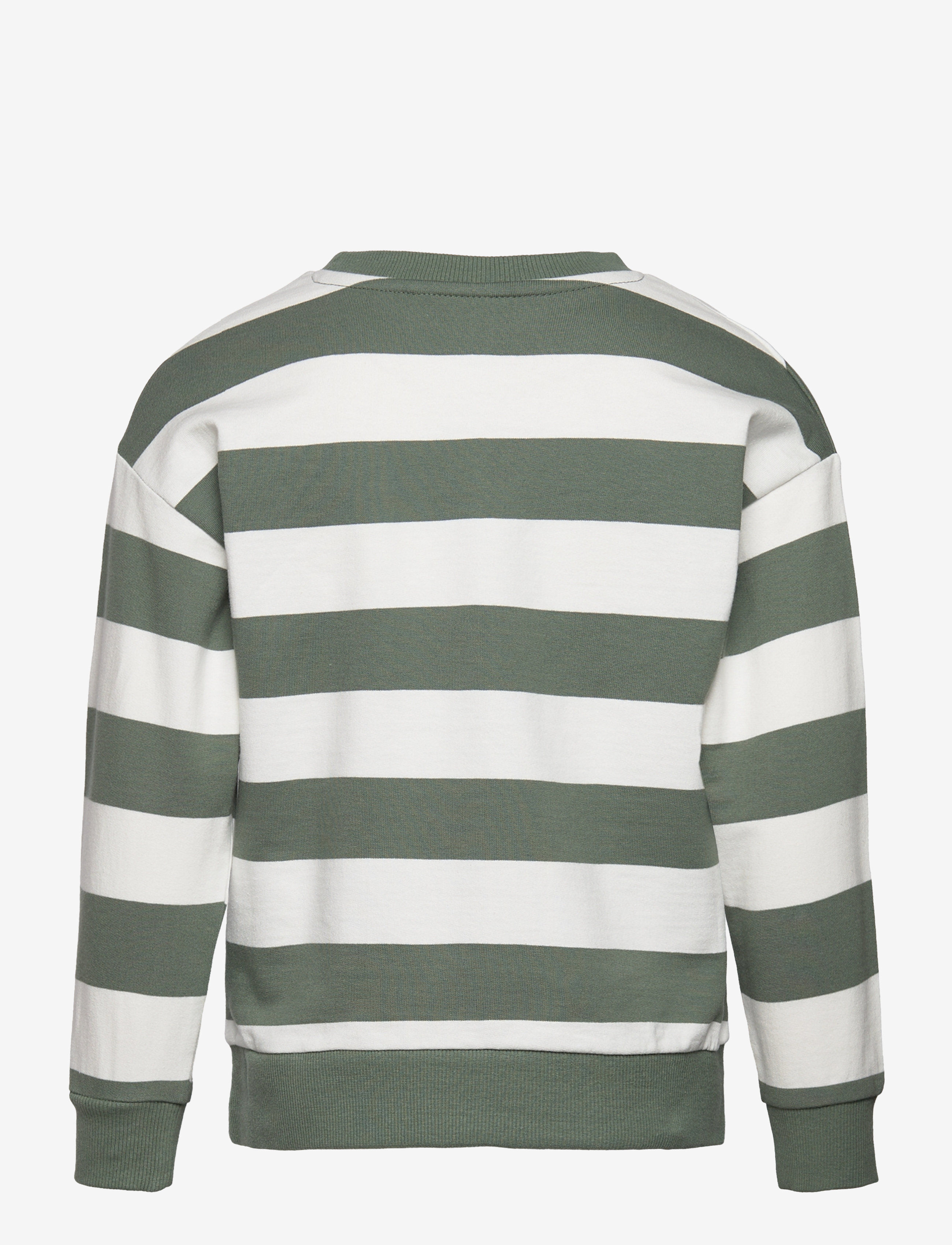 Mango - Striped cotton-blend sweatshirt - autumn clothing - green - 1
