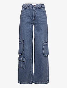 Multi-pocket cargo jeans, Mango