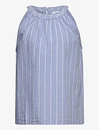 Striped blouse - MEDIUM BLUE