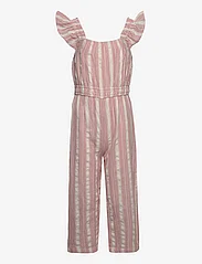 Mango - Striped cotton jumpsuit - sommarfynd - red - 0
