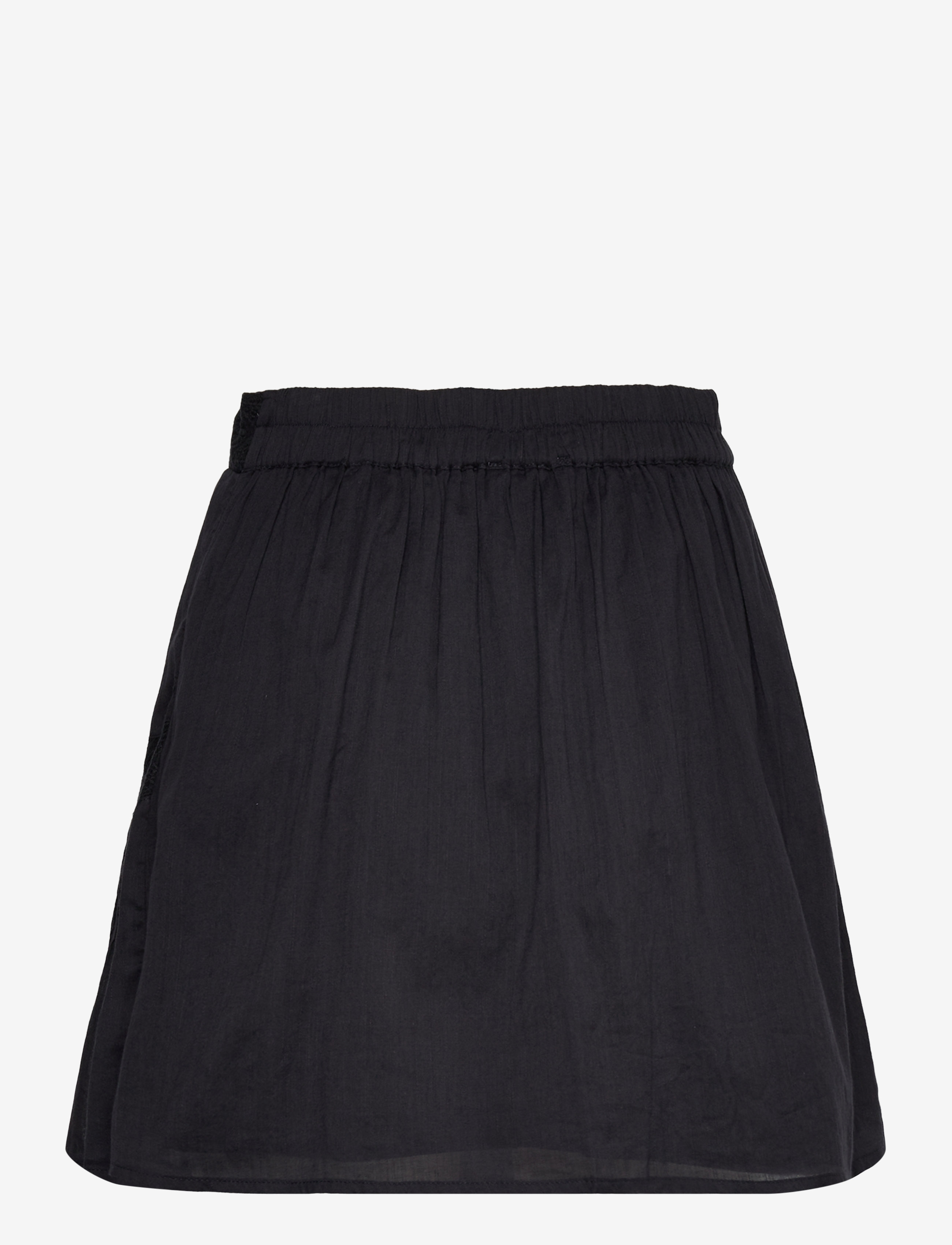 Mango - Ruffled cotton skirt - korte skjørt - black - 1