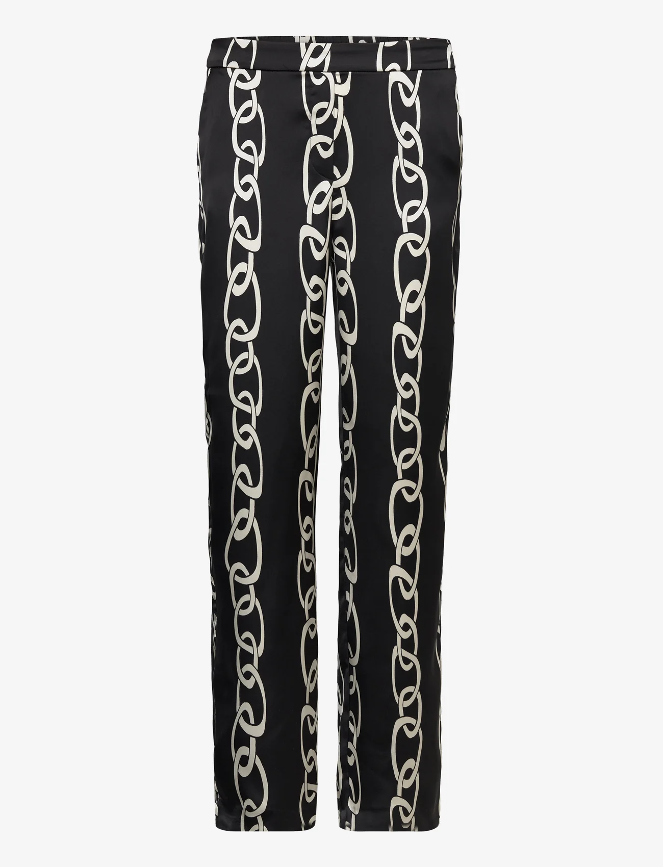 Mango - Chain print trousers - laveste priser - black - 0