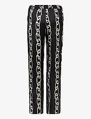 Mango - Chain print trousers - rette bukser - black - 1