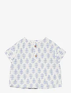 Floral print shirt - LT-PASTEL BLUE