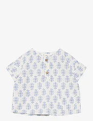Mango - Floral print shirt - gode sommertilbud - lt-pastel blue - 0