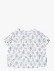 Mango - Floral print shirt - sommarfynd - lt-pastel blue - 1