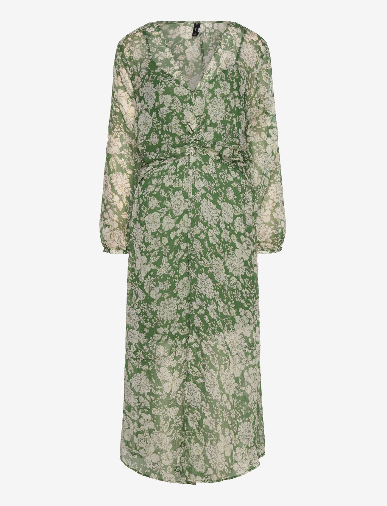 Mango - Midi printed dress - midi kjoler - green - 0