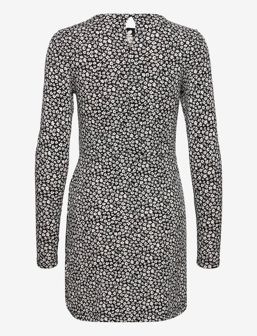 Mango - Flower print dress - stramme kjoler - light beige - 1