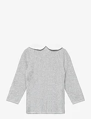 Mango - Camp-collar knit sweater - cardigans - medium grey - 1