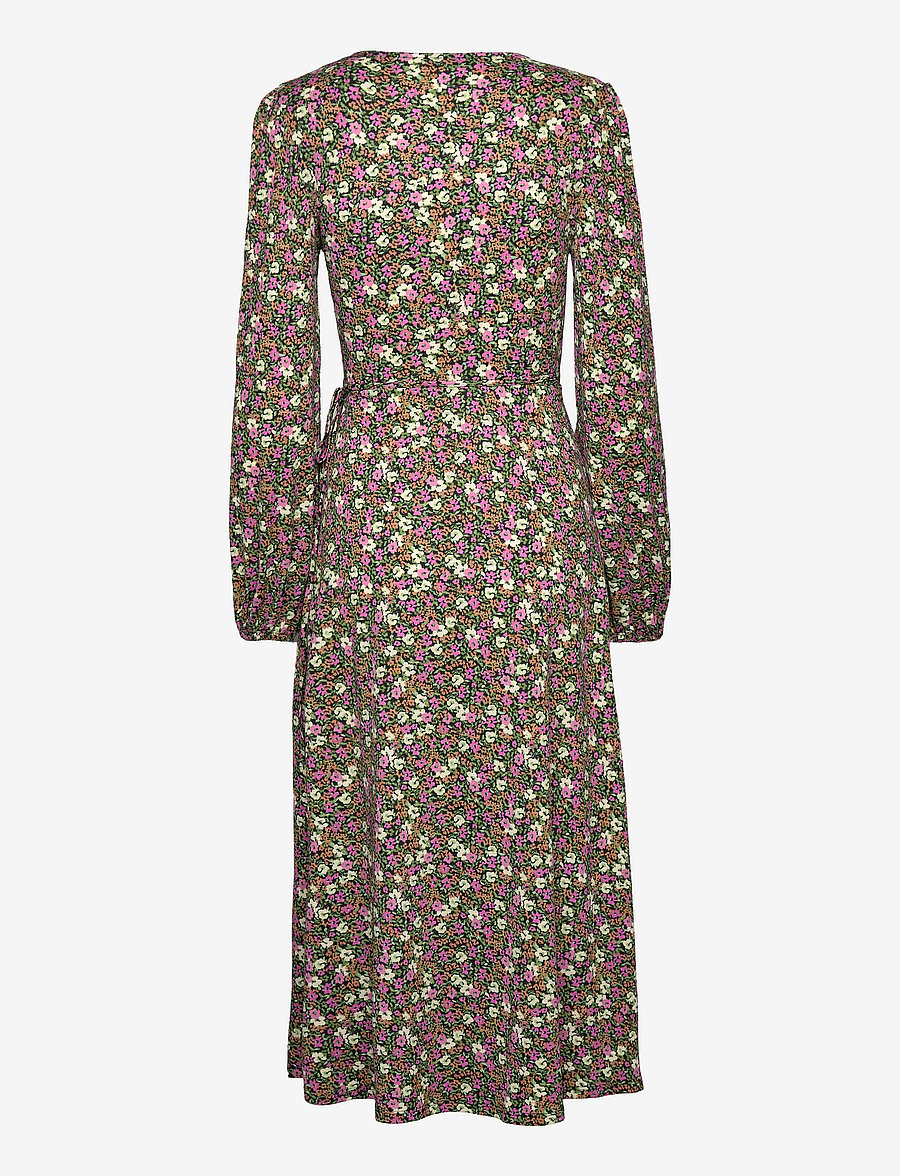 Mango - Printed cut-out detail dress - midikleider - pink - 1