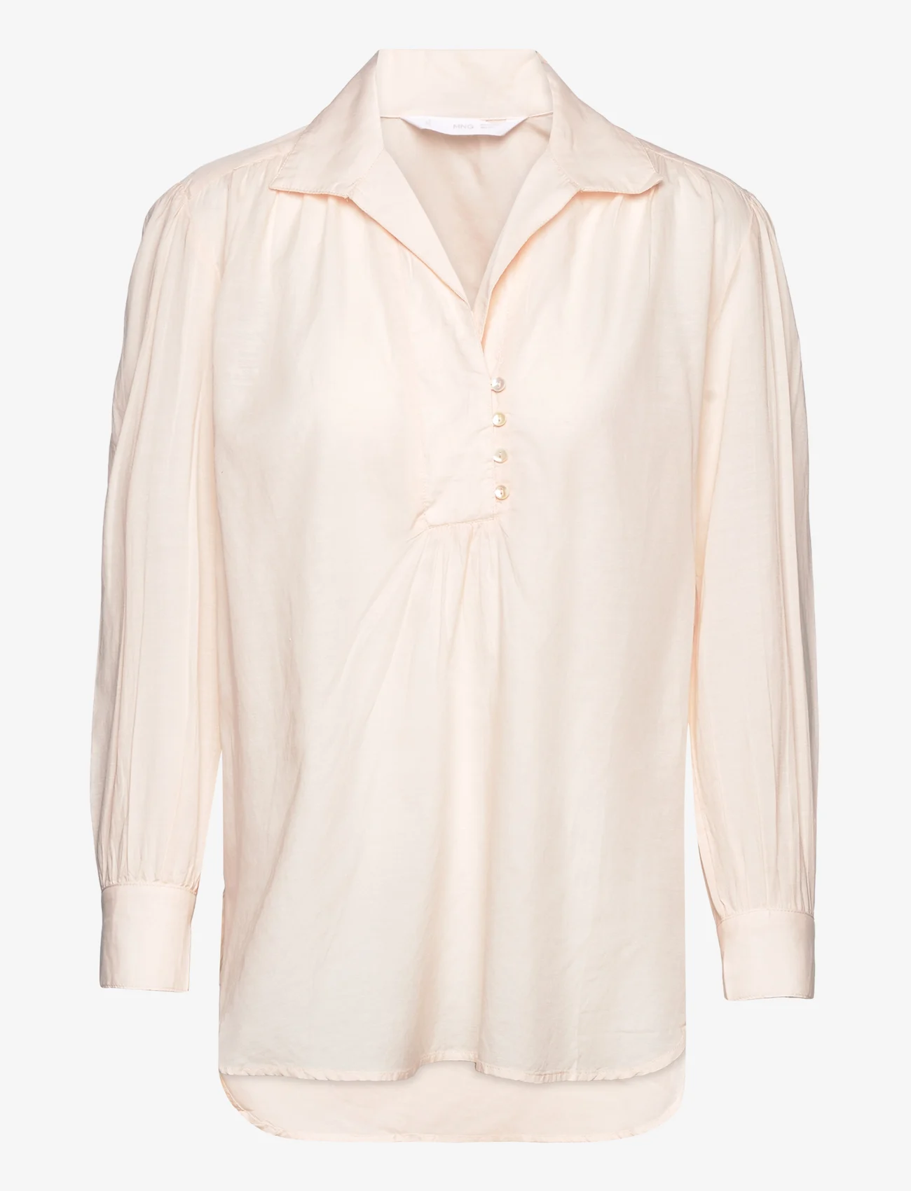 Mango - Oversized shirt blouse - långärmade blusar - lt-pastel pink - 0