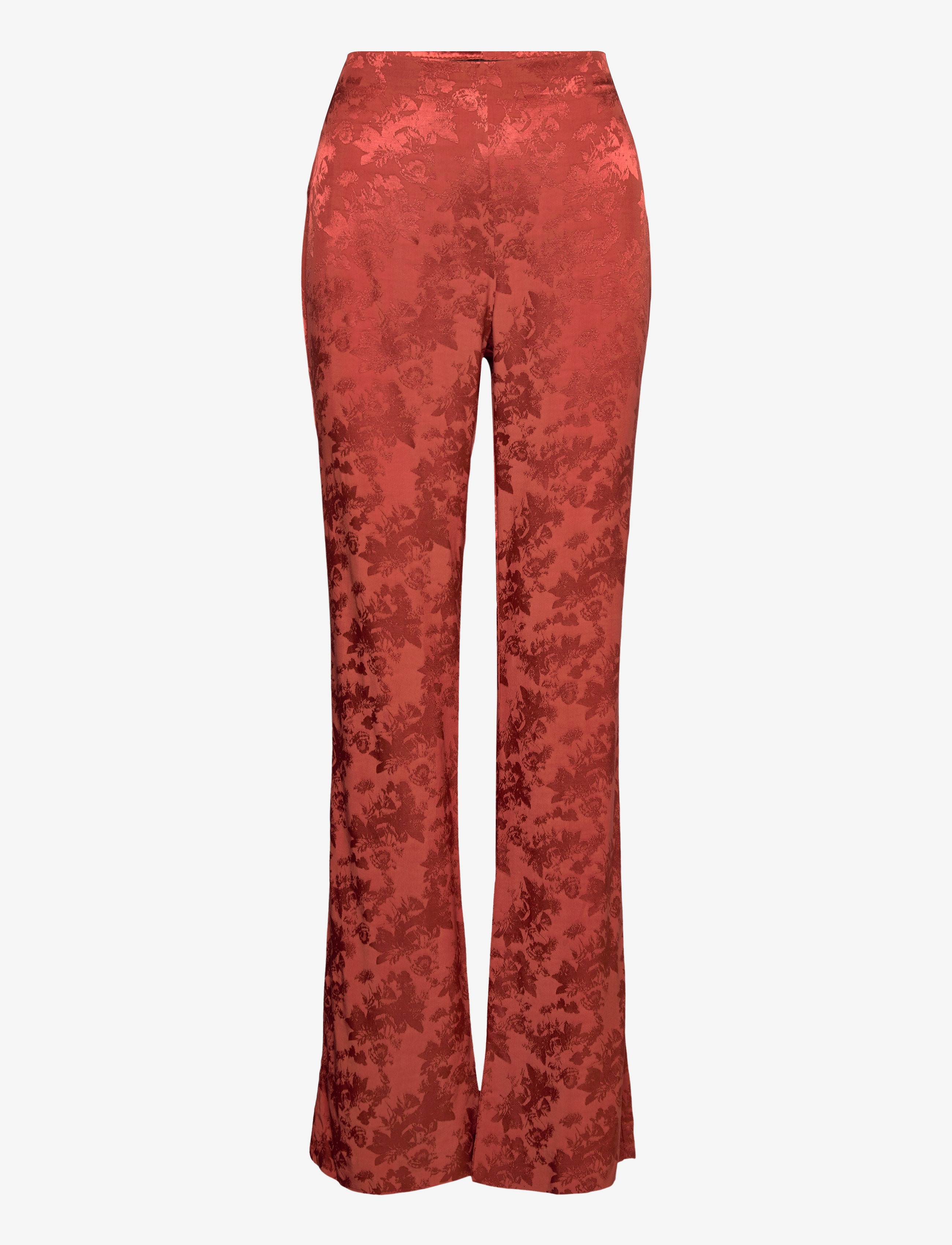 Mango Jacquard fluid trousers - Bukser - RUST - COPPER / brown