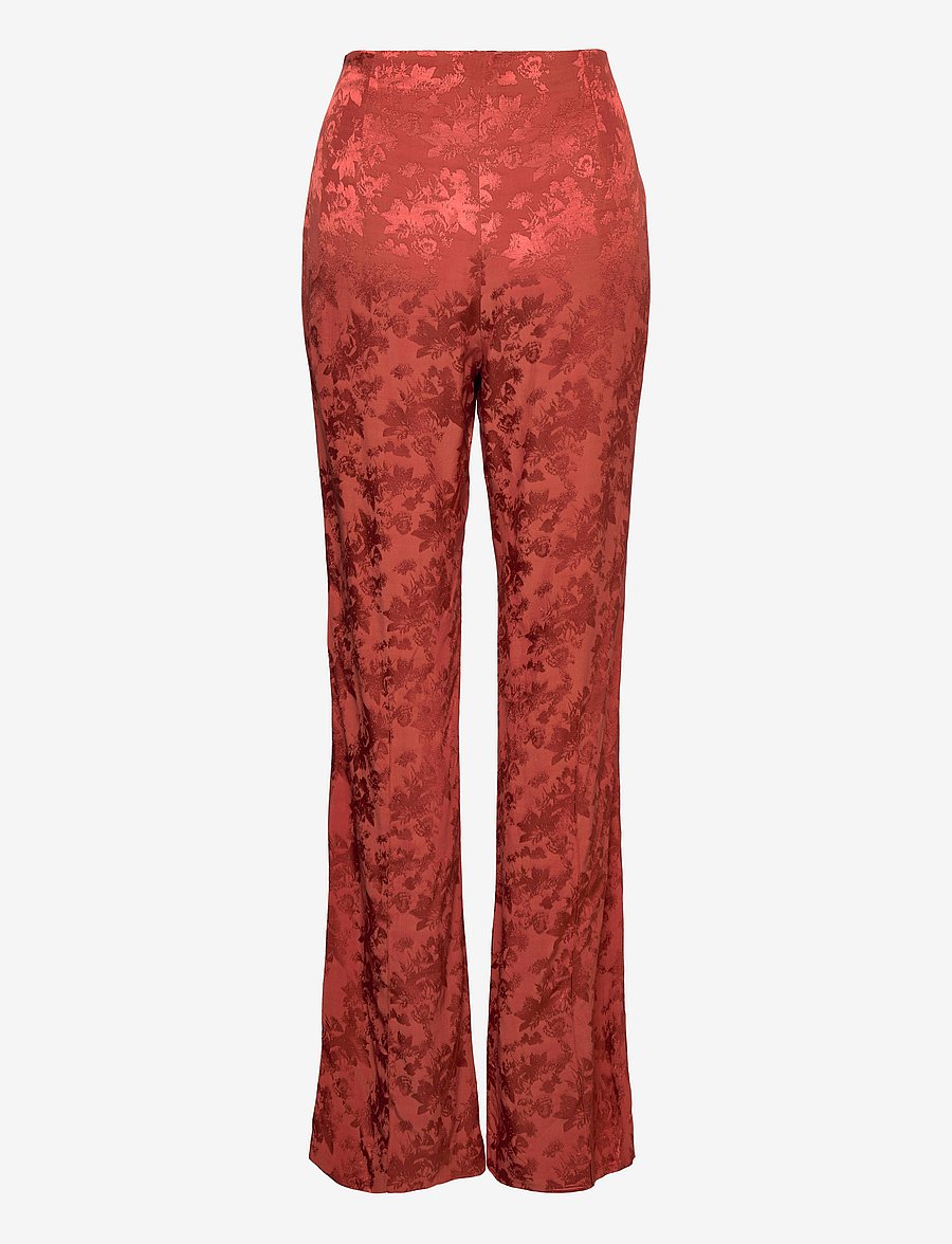 Mango - Jacquard fluid trousers - flare bukser - rust - copper - 1