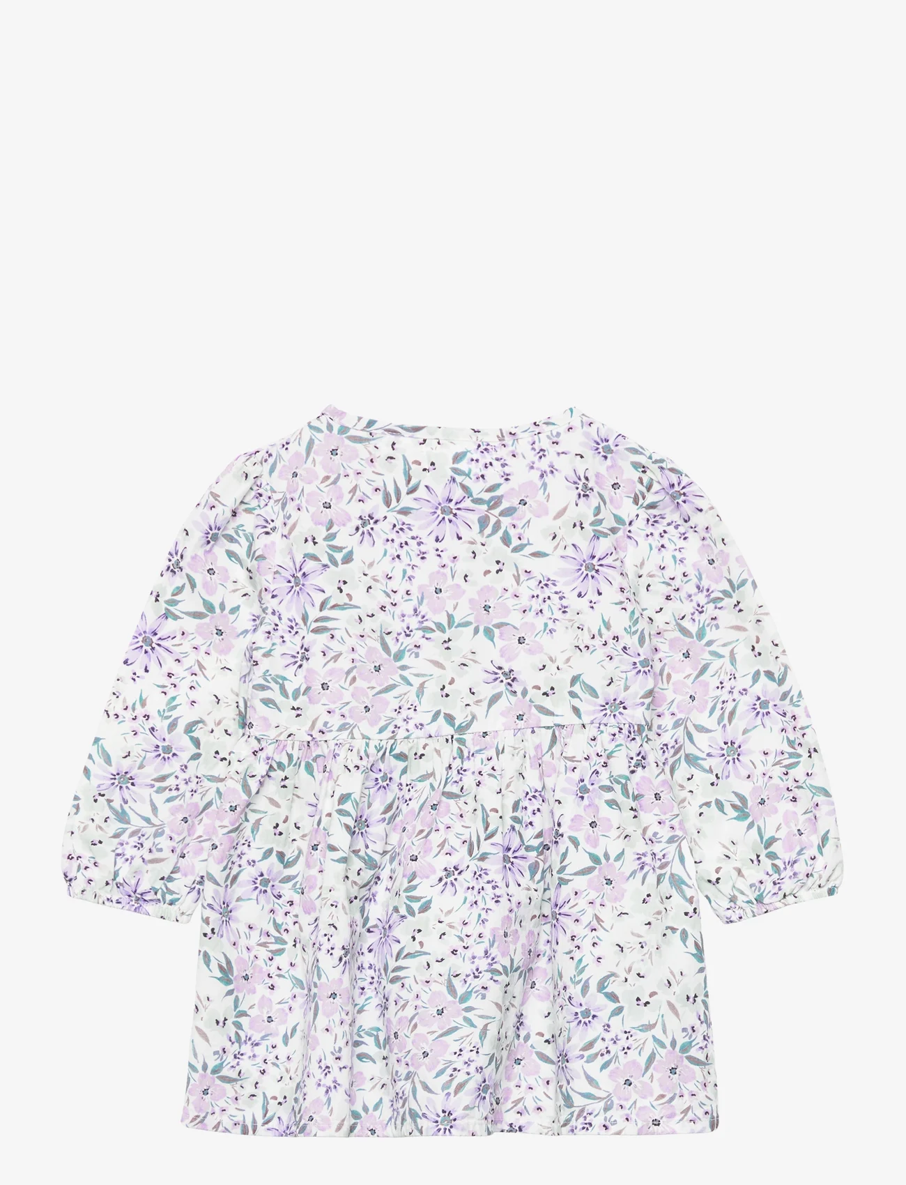 Mango - Flowers cotton dress - lt-pastel purple - 1
