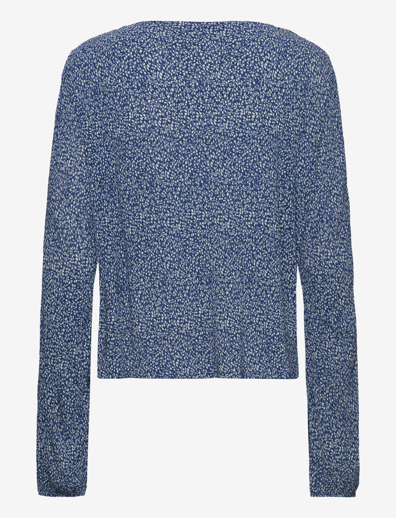 Mango - V-neckline blouse - langærmede bluser - dark blue - 1