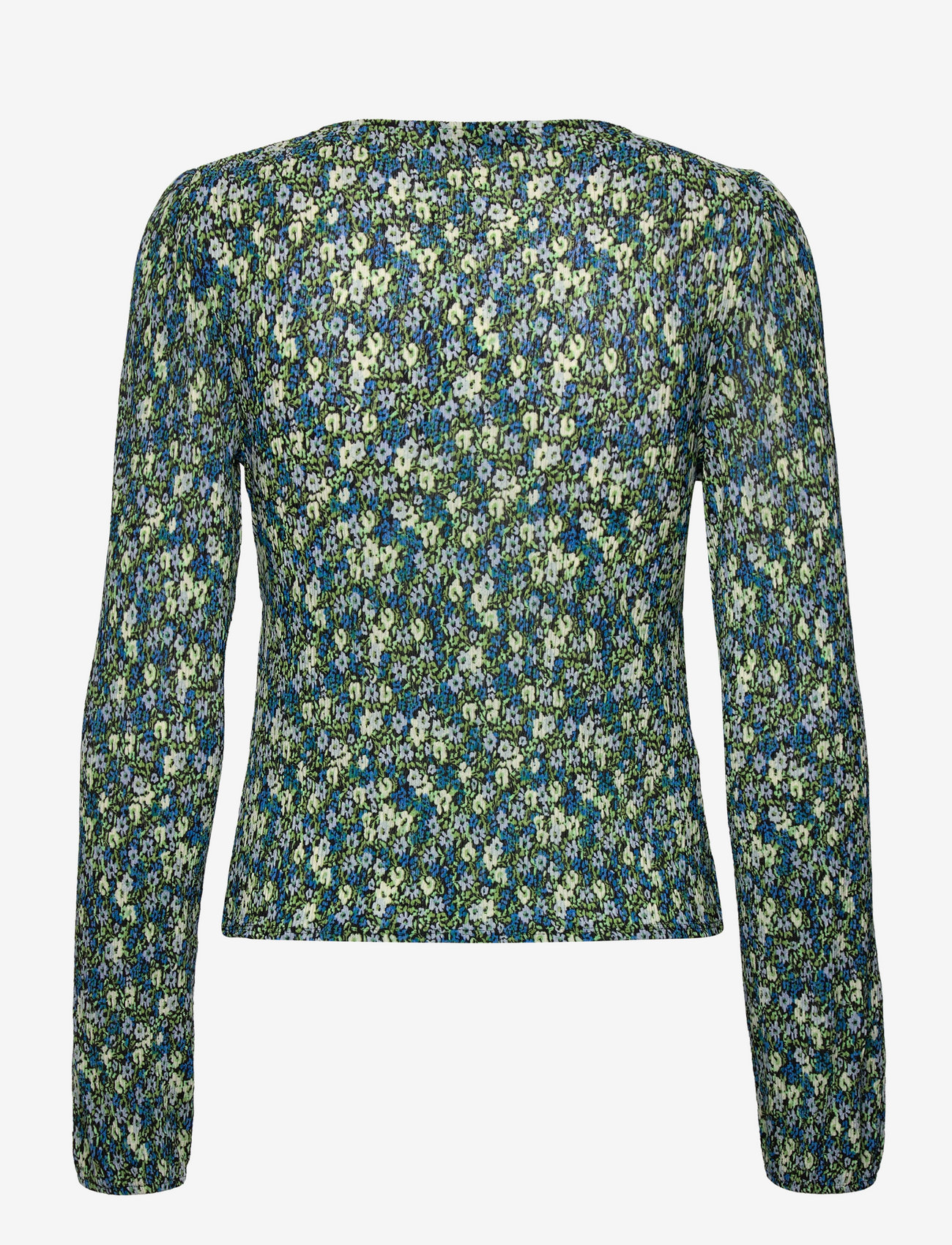Mango - V-neckline blouse - langærmede bluser - medium blue - 1