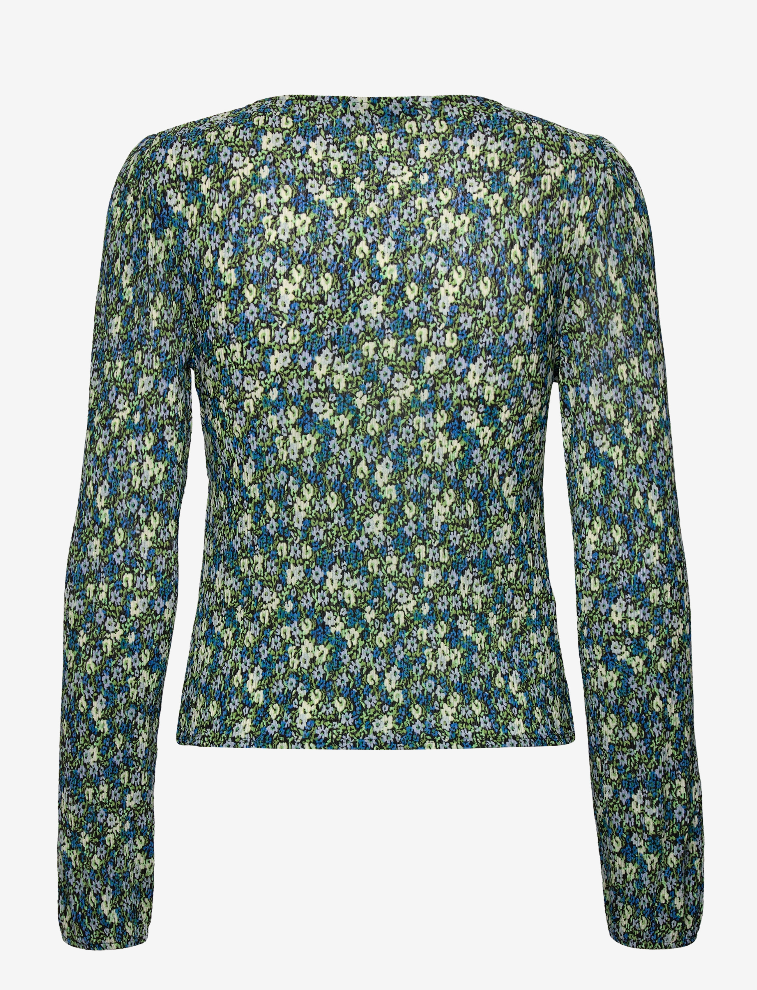 Mango - V-neckline blouse - langärmlige blusen - medium blue - 1