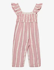 Mango - Ruffles striped jumpsuit - sommarfynd - red - 1