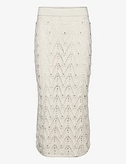 Mango - Knitted skirt with rhinestone detail - strikkede skjørt - light beige - 0