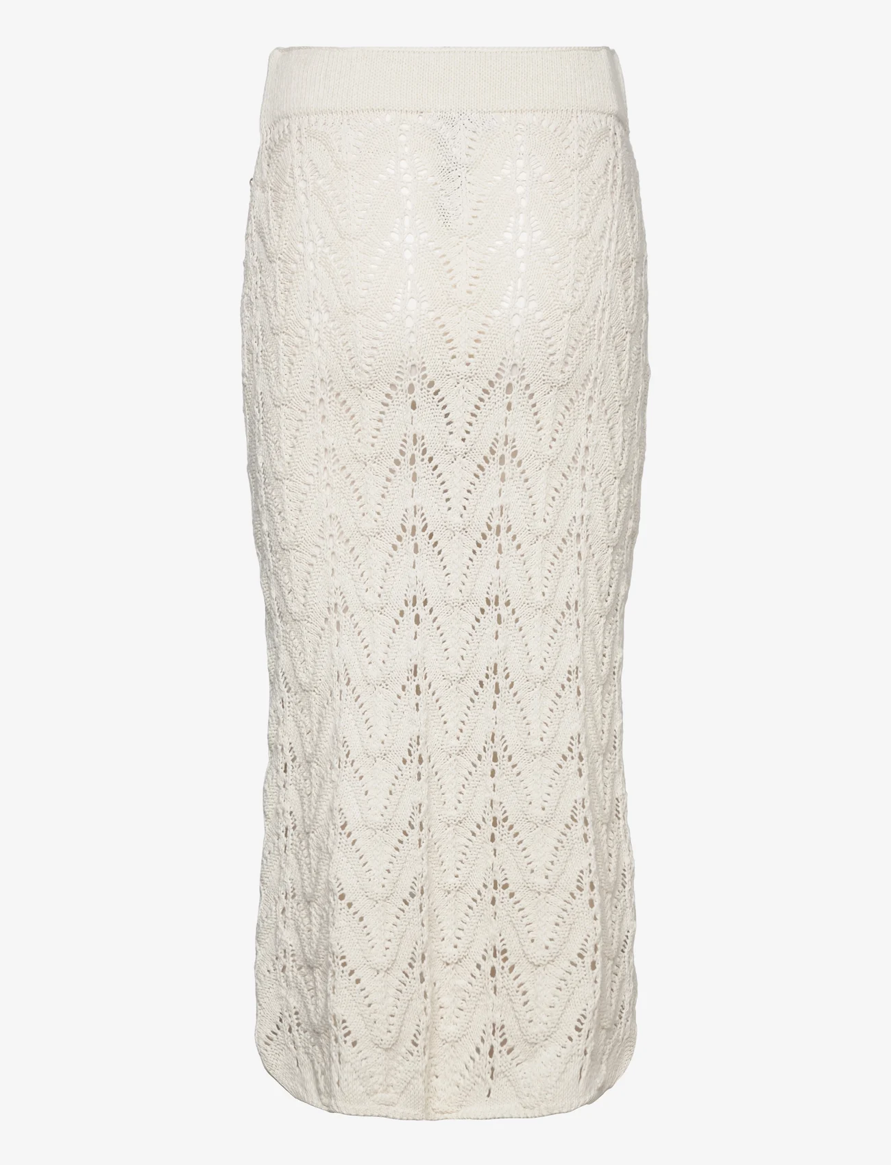 Mango - Knitted skirt with rhinestone detail - strikkede skjørt - light beige - 1
