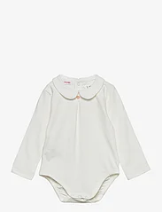 Mango - Cotton bodysuit with classic neck - gode sommertilbud - natural white - 0