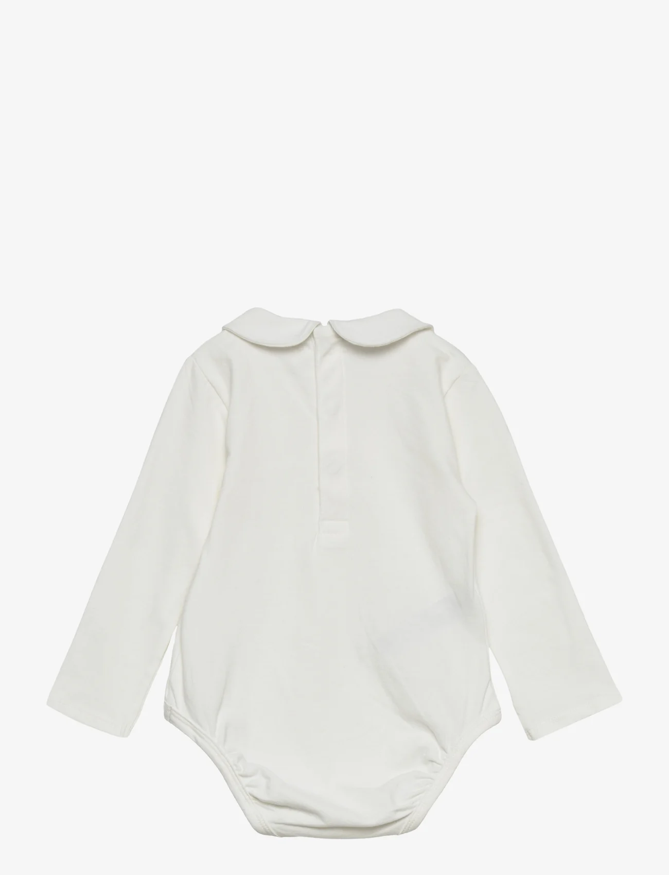 Mango - Cotton bodysuit with classic neck - gode sommertilbud - natural white - 1