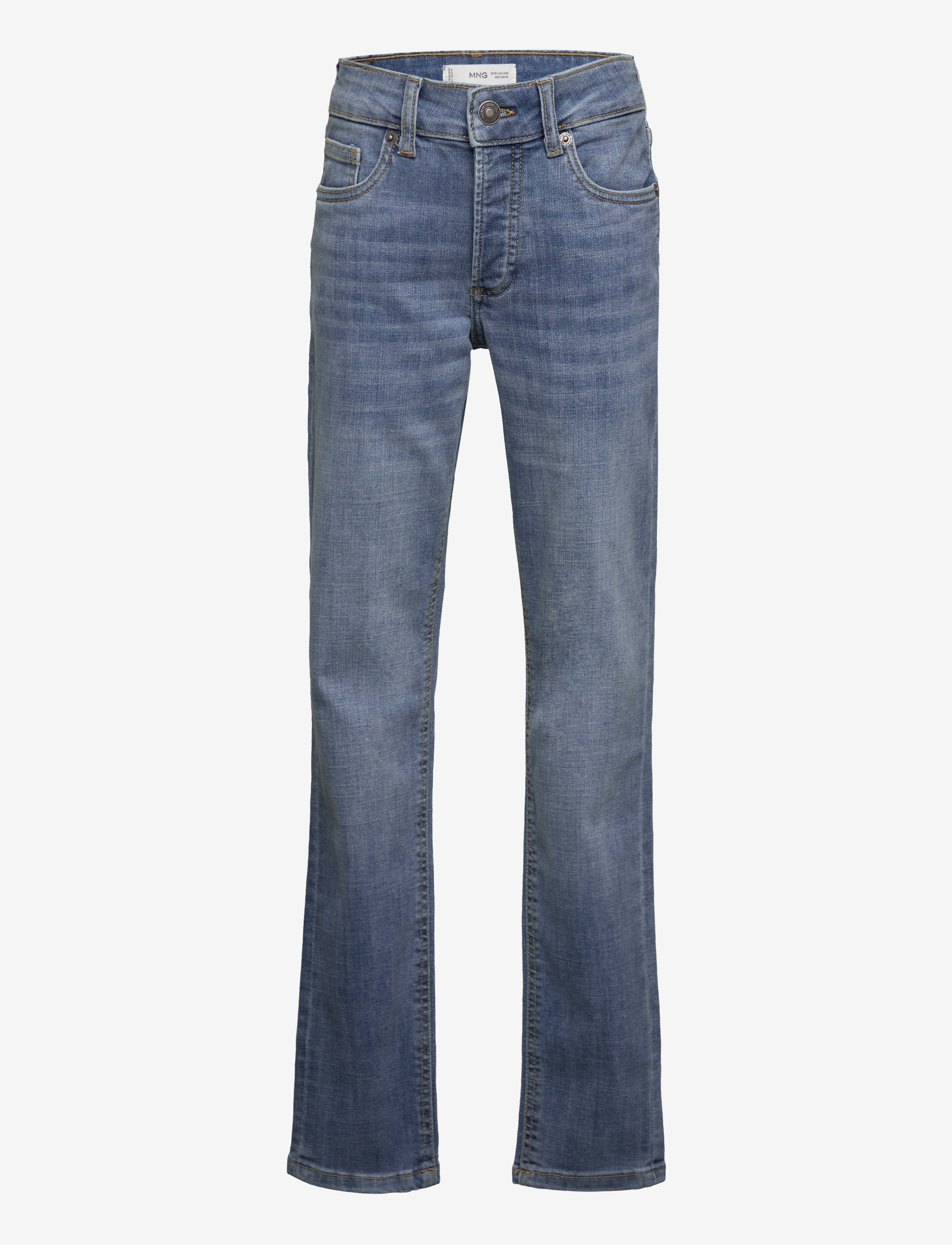 MANGO Slim-Fit Jeans With Buttons Blau - S - Kinder