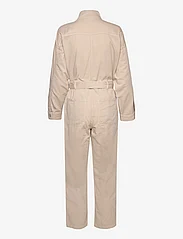 Mango - Denim jumpsuit with bow - jumpsuits - light beige - 1