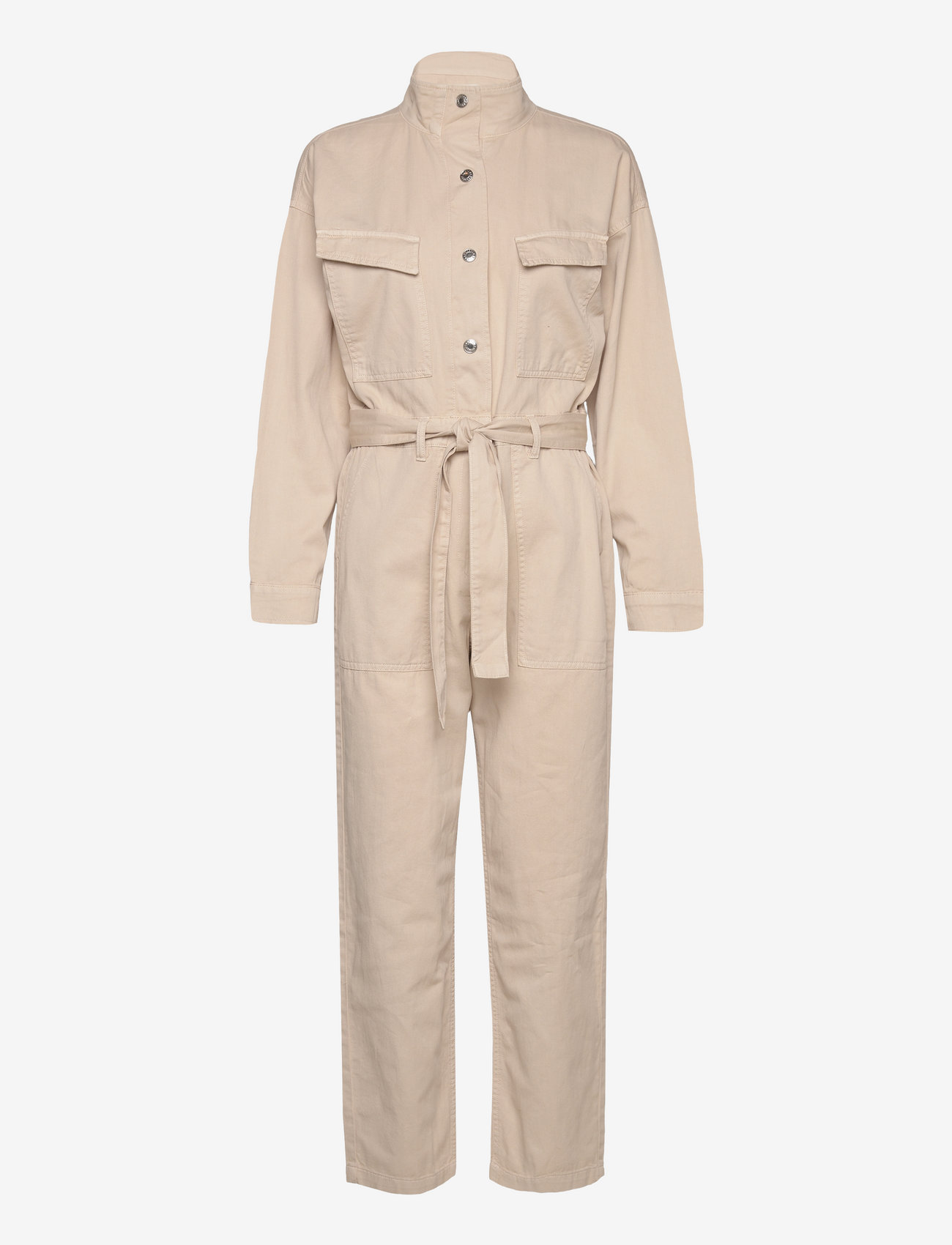 Mango - Denim jumpsuit with bow - naised - light beige - 0