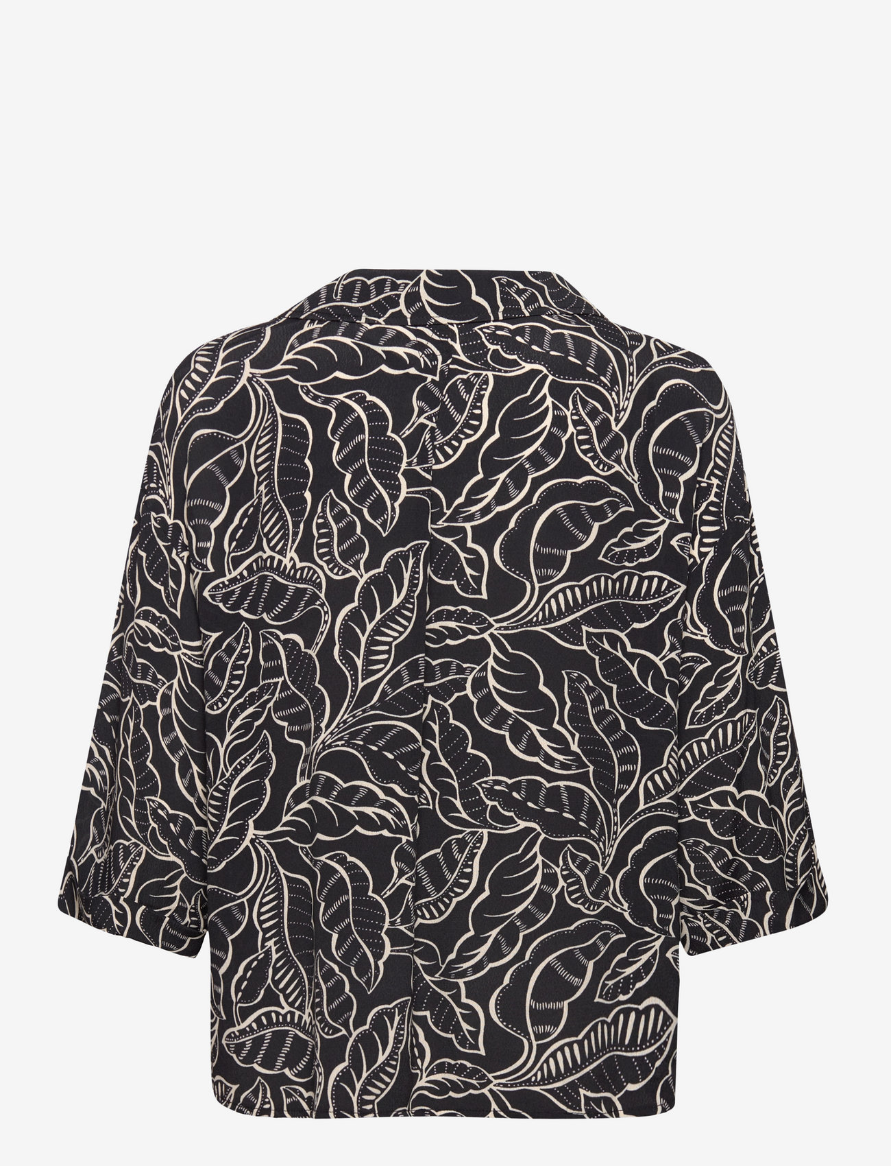 Mango - Floral short-sleeved t-shirt - lühikeste varrukatega särgid - black - 1