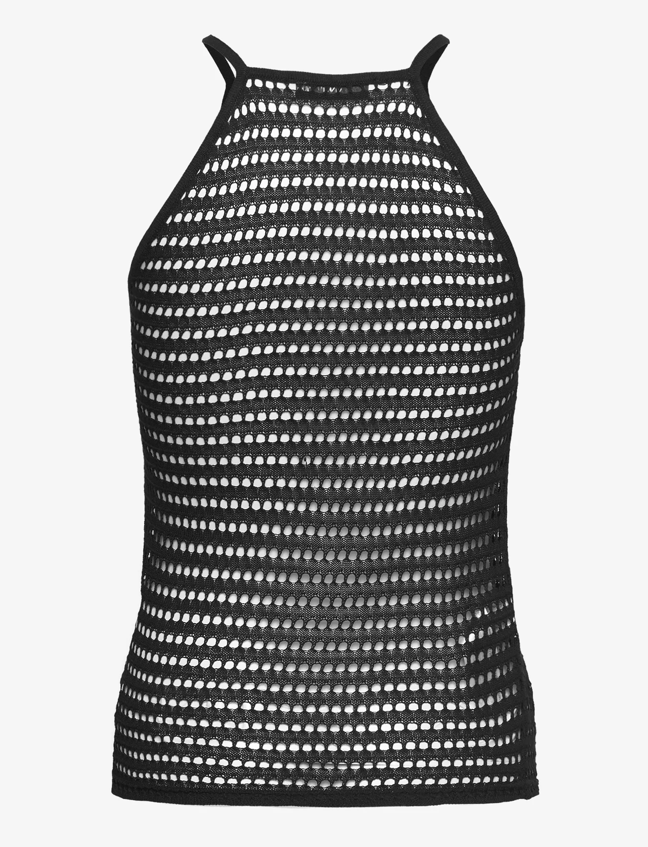 Mango - Halter-neck knitted top - laveste priser - black - 1