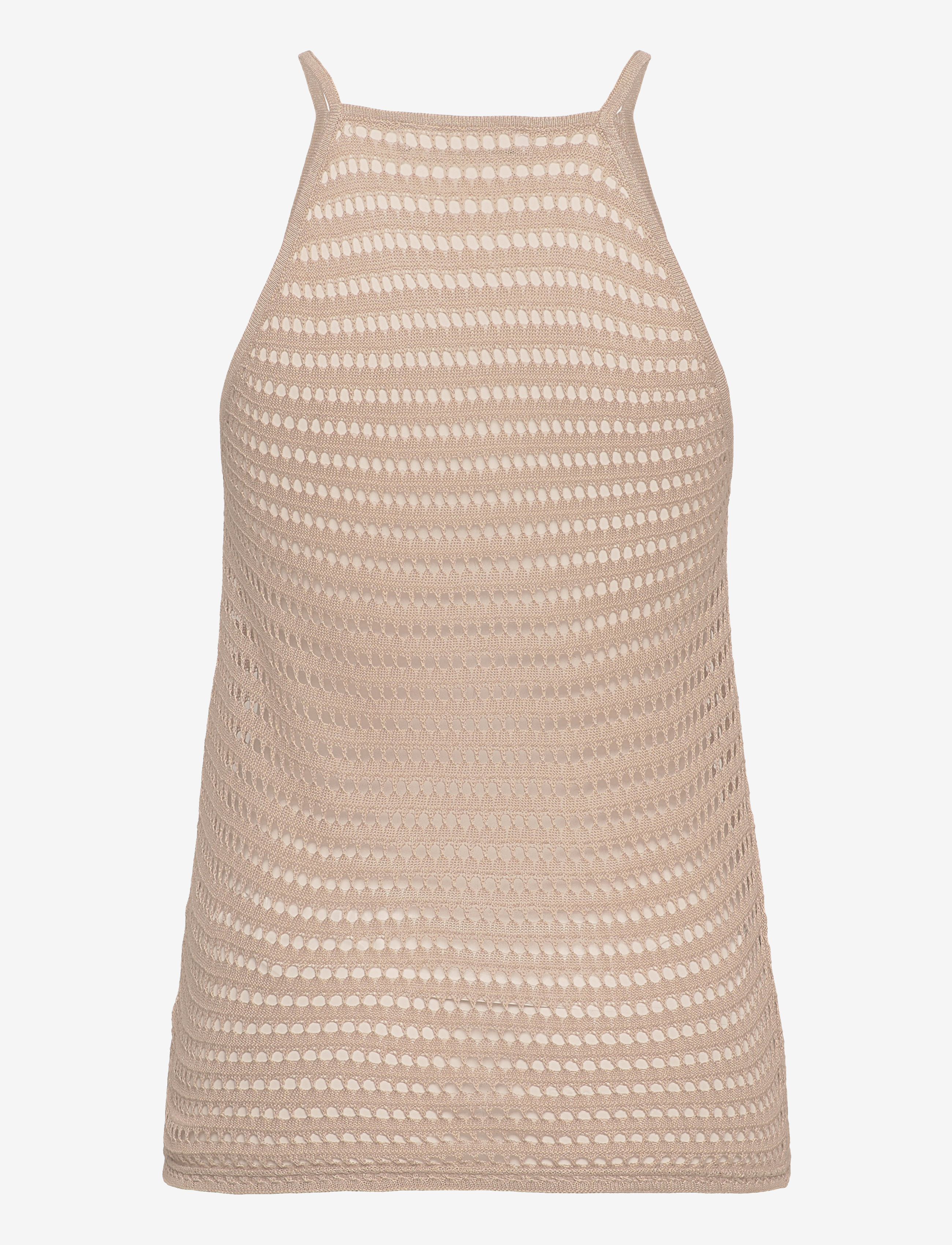 Mango - Halter-neck knitted top - laveste priser - brown - 1