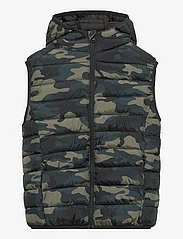 Mango - Quilted gilet with hood - beige - khaki - 0