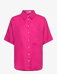 Mango - Pocket linen shirt - linneskjortor - bright pink - 0