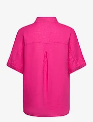 Mango - Pocket linen shirt - linneskjortor - bright pink - 1